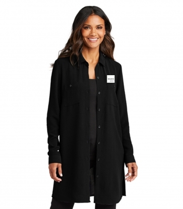 Port Authority® Ladies Textured Crepe Long Tunic