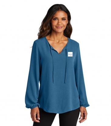 Port Authority® Ladies Textured Crepe Blouse