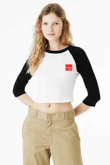 BELLA+CANVAS® Women’s Micro Rib 3/4 Raglan Baby Tee